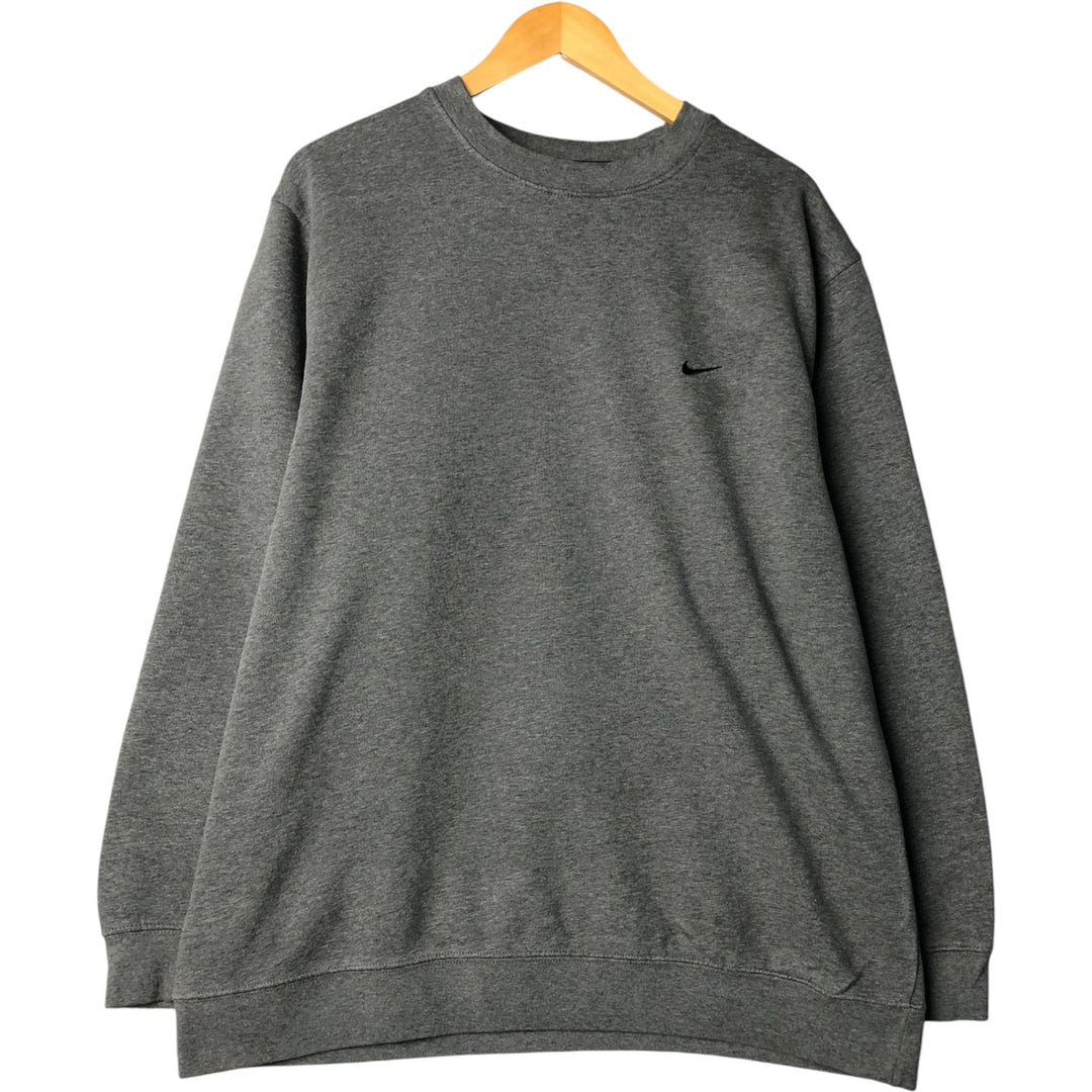 00'S Nike One Point Logo Sweatshirt Trainer Men's XL cotton gray type Vintage Second Hand