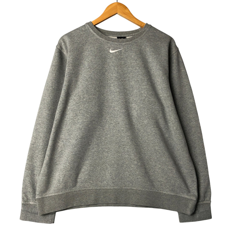 Nike Center Logo One-Point Logo Sweatshirt, Men's Size L cotton gray type Vintage Second Hand