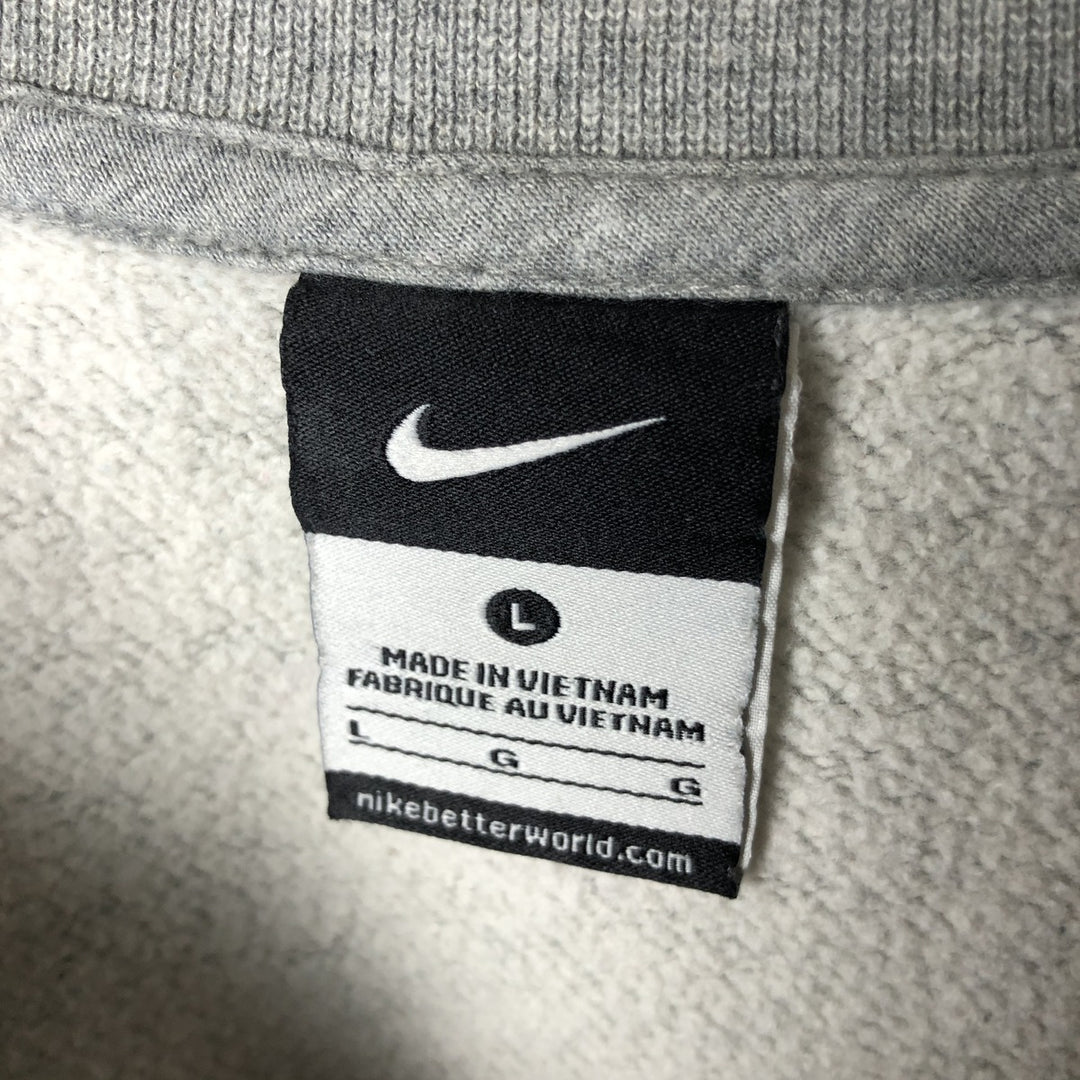 Nike Center Logo One-Point Logo Sweatshirt, Men's Size L cotton gray type Vintage Second Hand