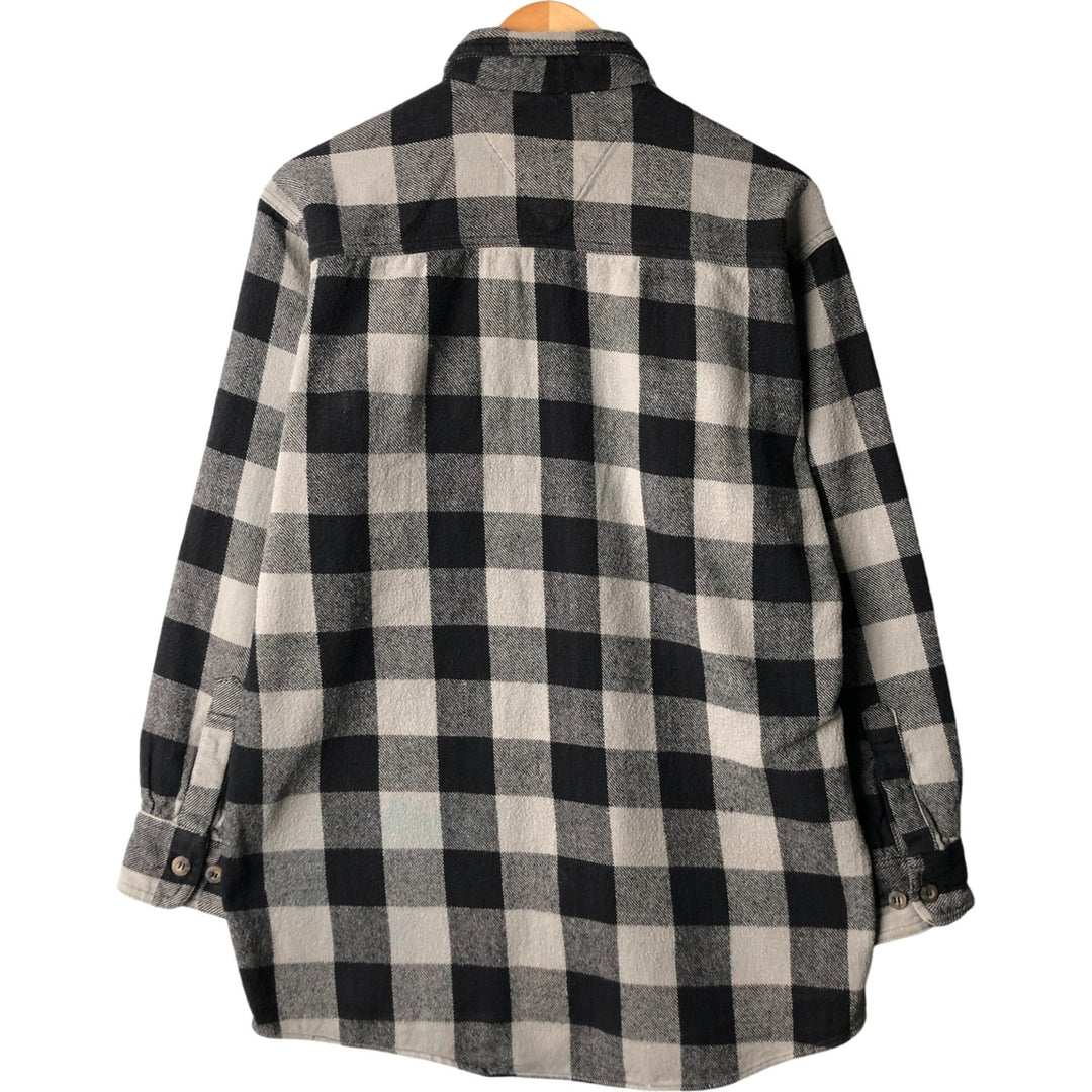 90'S - Vintage FIELDN' FOREST Buffalo Check Long Sleeve Flannel Check Shirt, Men's Size L cotton gray type Vintage Second Hand