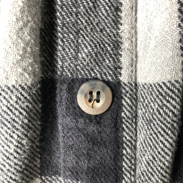 90'S - Vintage FIELDN' FOREST Buffalo Check Long Sleeve Flannel Check Shirt, Men's Size L cotton gray type Vintage Second Hand