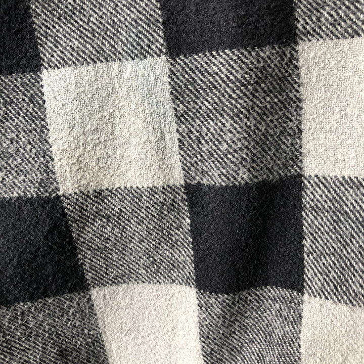 90'S - Vintage FIELDN' FOREST Buffalo Check Long Sleeve Flannel Check Shirt, Men's Size L cotton gray type Vintage Second Hand