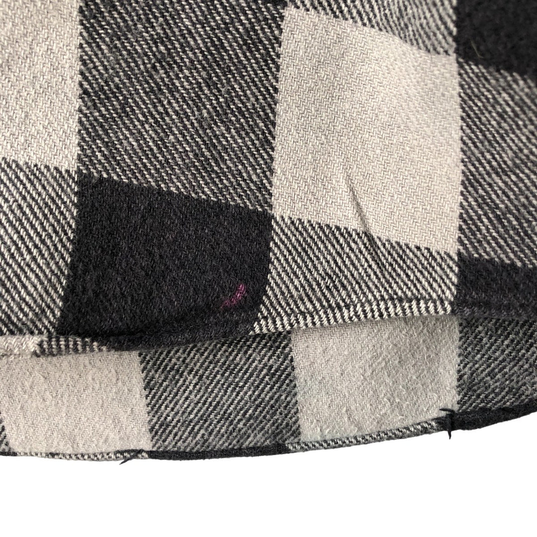 90'S - Vintage FIELDN' FOREST Buffalo Check Long Sleeve Flannel Check Shirt, Men's Size L cotton gray type Vintage Second Hand