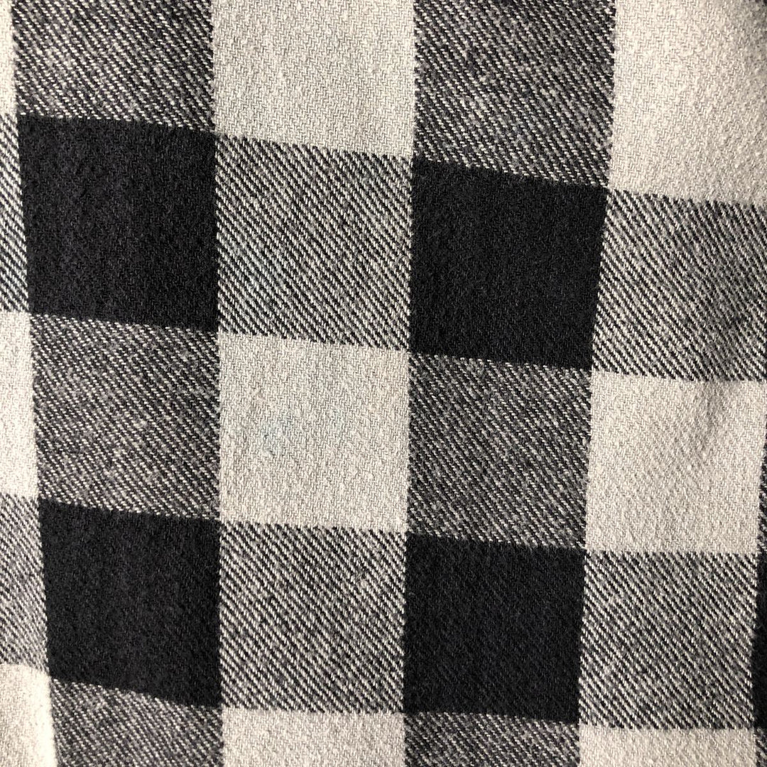 90'S - Vintage FIELDN' FOREST Buffalo Check Long Sleeve Flannel Check Shirt, Men's Size L cotton gray type Vintage Second Hand