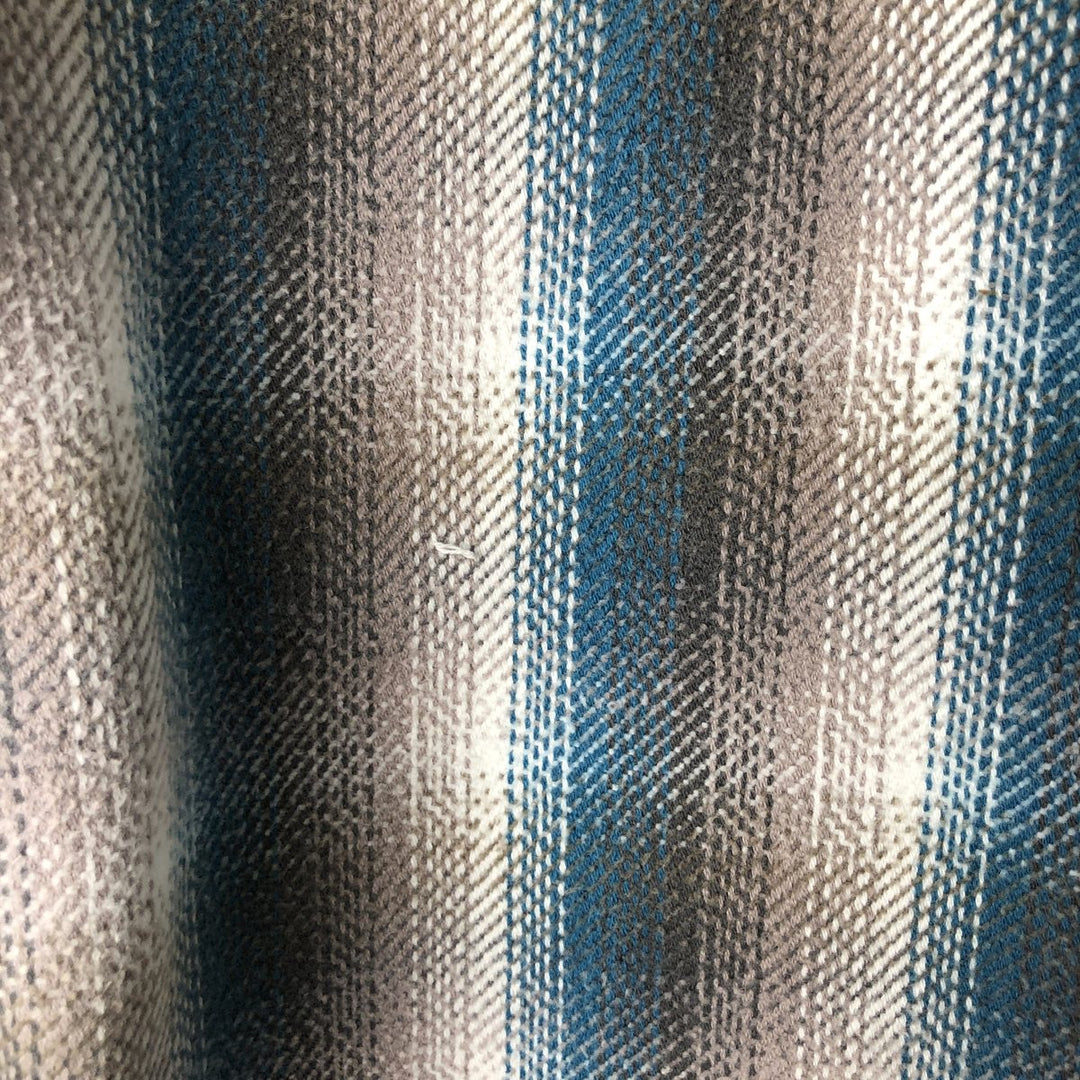Vintage 90'S David Taylor ombré check long-sleeve flannel shirt, size L, men's cotton Blue type light blue Vintage Second Hand