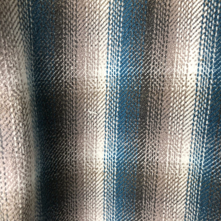 Vintage 90'S David Taylor ombré check long-sleeve flannel shirt, size L, men's cotton Blue type light blue Vintage Second Hand
