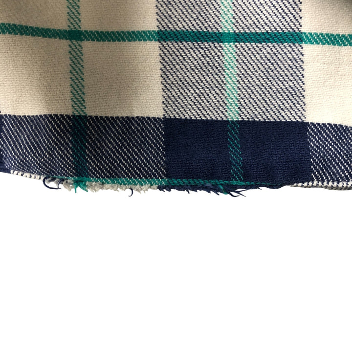 Vintage 70s-80'S Five Brother long-sleeved flannel plaid shirt, made in the USA, men's size XL unclear Navy blue Vintage Second Hand