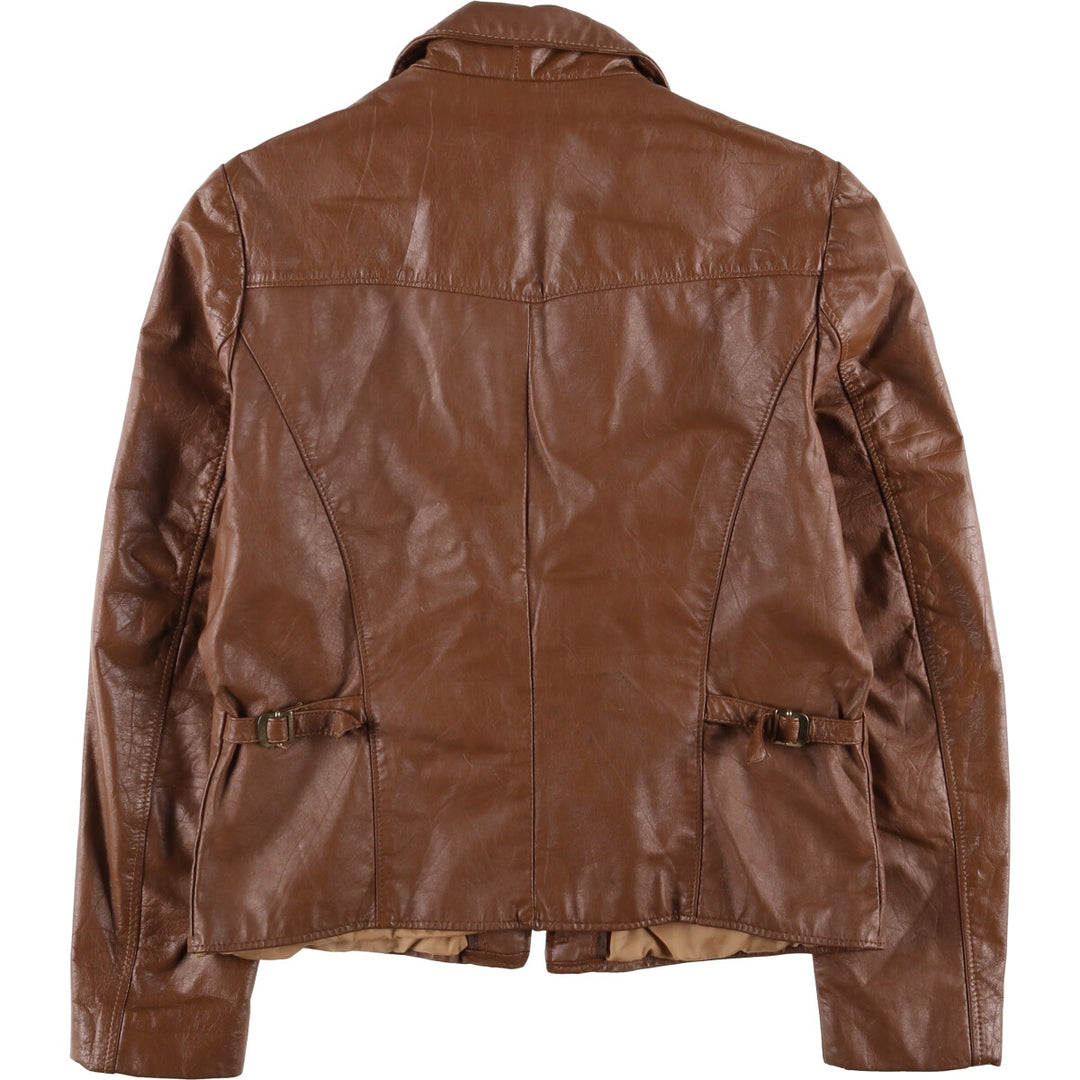 1970'S Jean Pierre swing-top leather blouson jacket, women's size L, vintage genuine leather red type reddish brown Vintage Second Hand