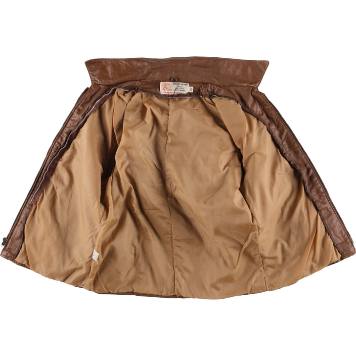 1970'S Jean Pierre swing-top leather blouson jacket, women's size L, vintage genuine leather red type reddish brown Vintage Second Hand