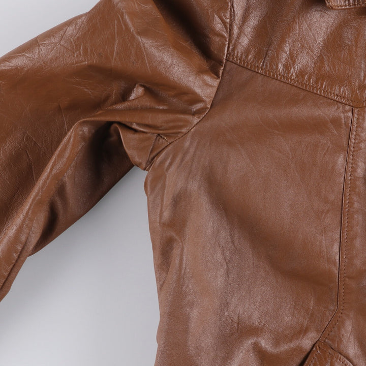 1970'S Jean Pierre swing-top leather blouson jacket, women's size L, vintage genuine leather red type reddish brown Vintage Second Hand