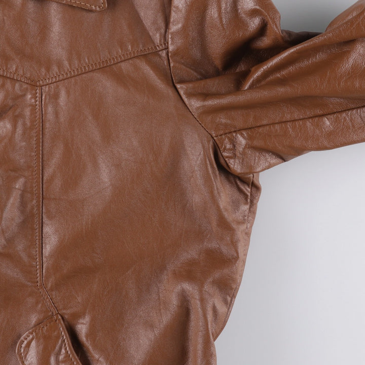 1970'S Jean Pierre swing-top leather blouson jacket, women's size L, vintage genuine leather red type reddish brown Vintage Second Hand