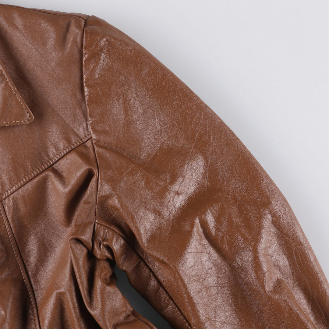 1970'S Jean Pierre swing-top leather blouson jacket, women's size L, vintage genuine leather red type reddish brown Vintage Second Hand