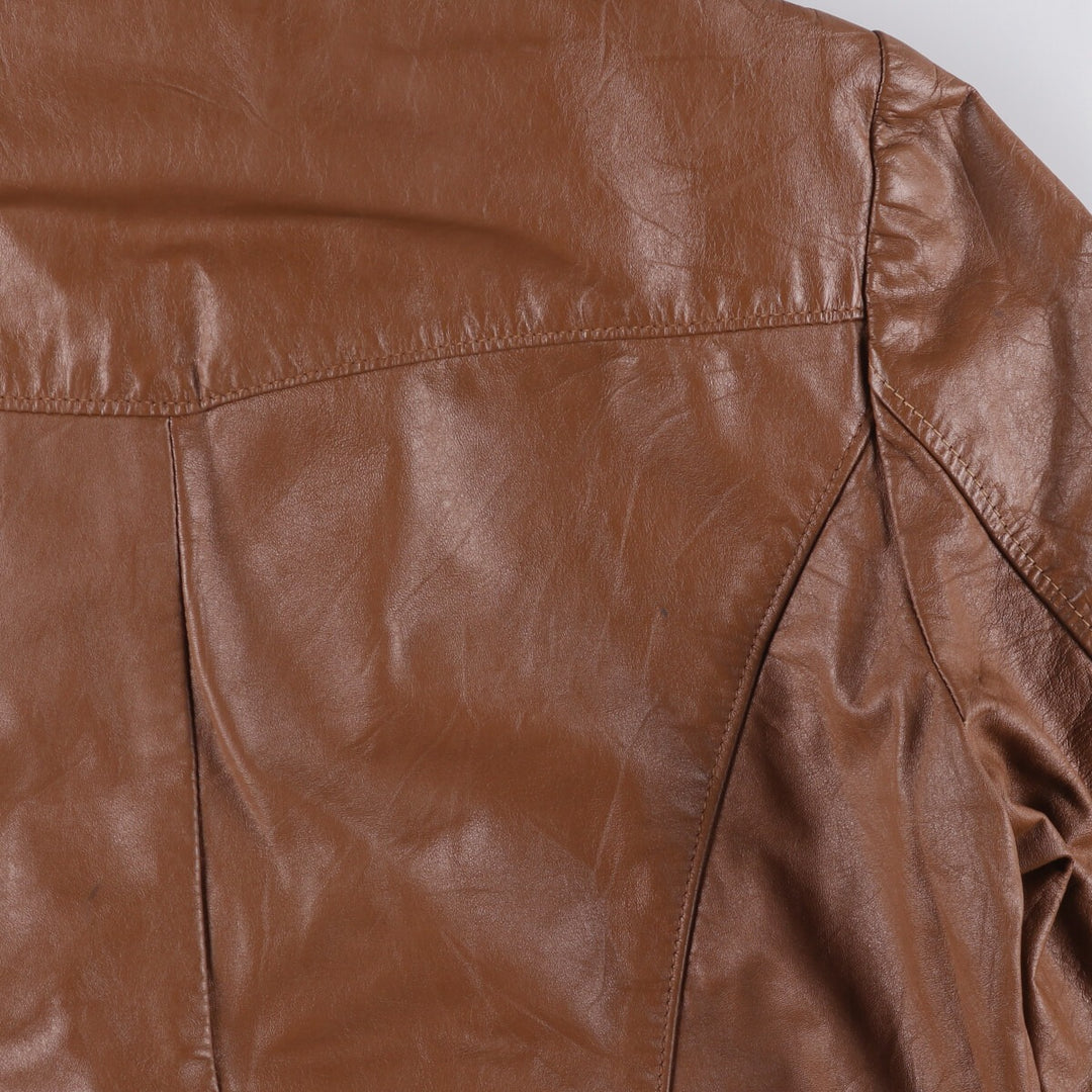 1970'S Jean Pierre swing-top leather blouson jacket, women's size L, vintage genuine leather red type reddish brown Vintage Second Hand