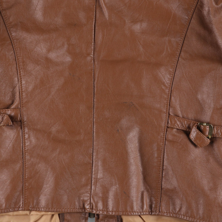 1970'S Jean Pierre swing-top leather blouson jacket, women's size L, vintage genuine leather red type reddish brown Vintage Second Hand