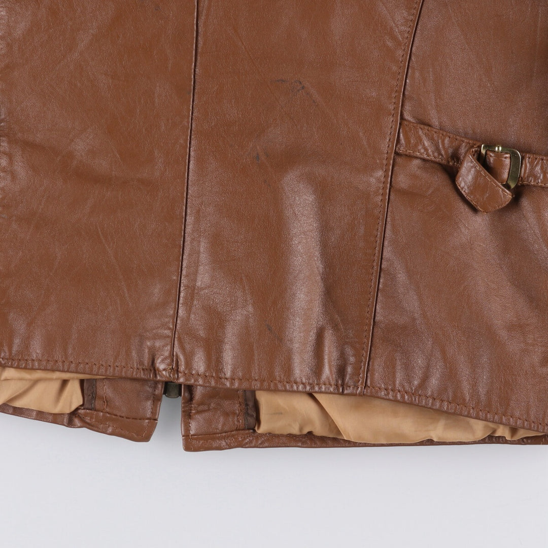 1970'S Jean Pierre swing-top leather blouson jacket, women's size L, vintage genuine leather red type reddish brown Vintage Second Hand