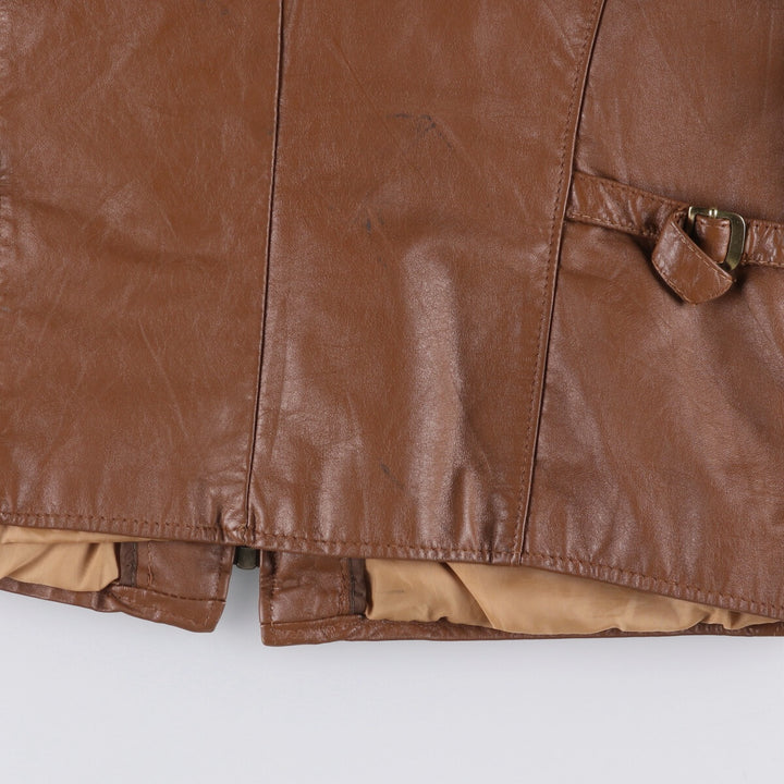 1970'S Jean Pierre swing-top leather blouson jacket, women's size L, vintage genuine leather red type reddish brown Vintage Second Hand