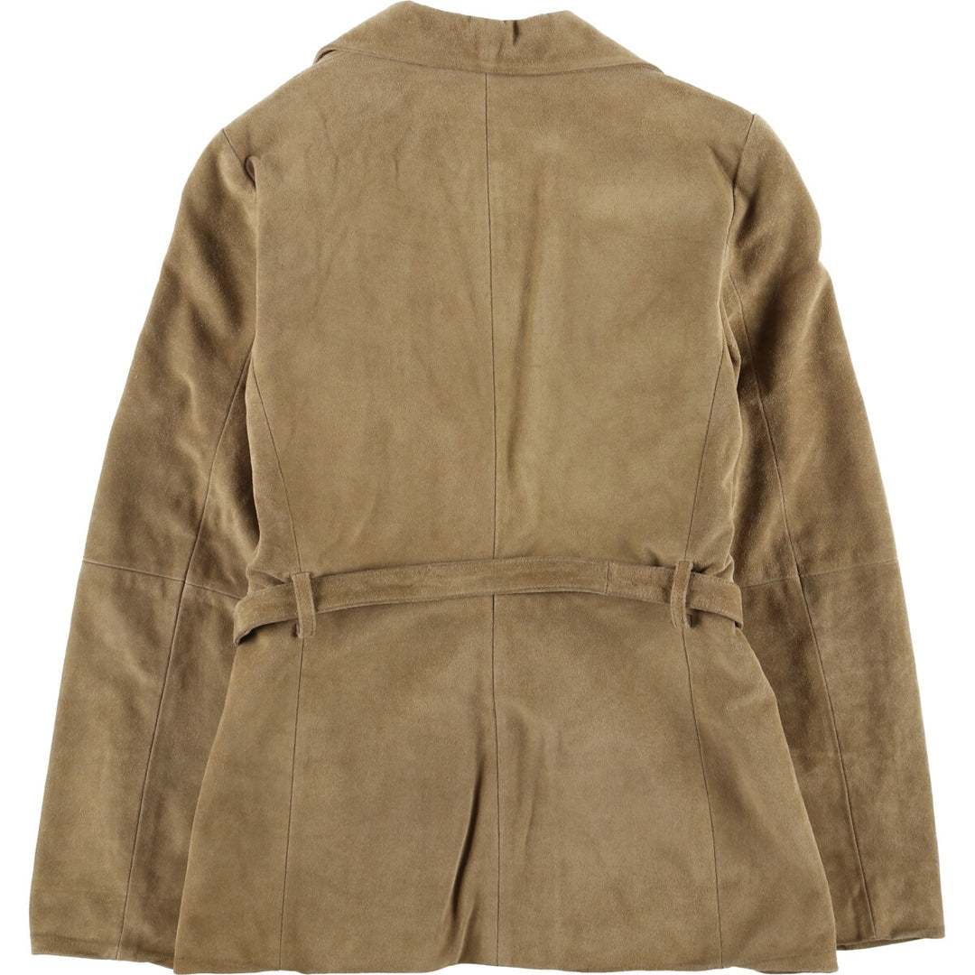 2000'S Banana Republic suede leather jacket, women's size M Genuine suede leather Beige type Vintage Second Hand