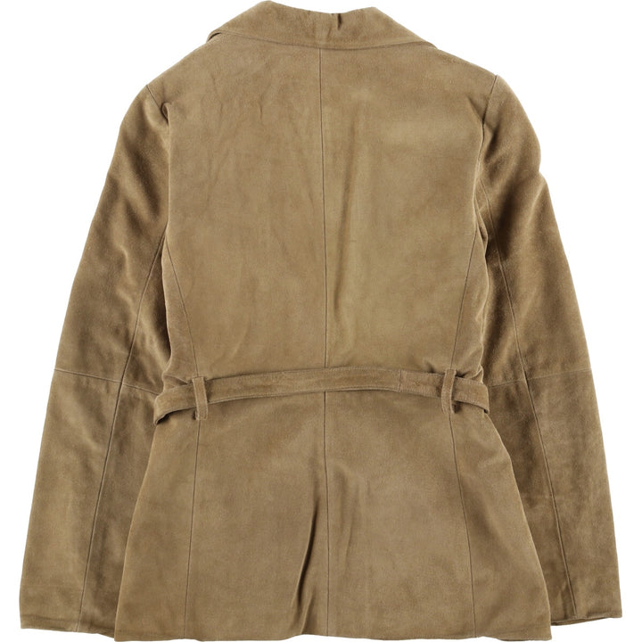 2000'S Banana Republic suede leather jacket, women's size M Genuine suede leather Beige type Vintage Second Hand