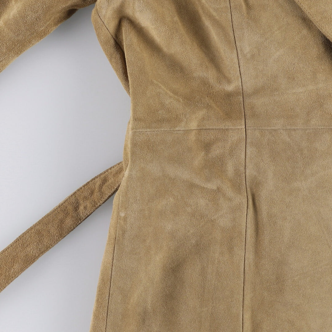 2000'S Banana Republic suede leather jacket, women's size M Genuine suede leather Beige type Vintage Second Hand