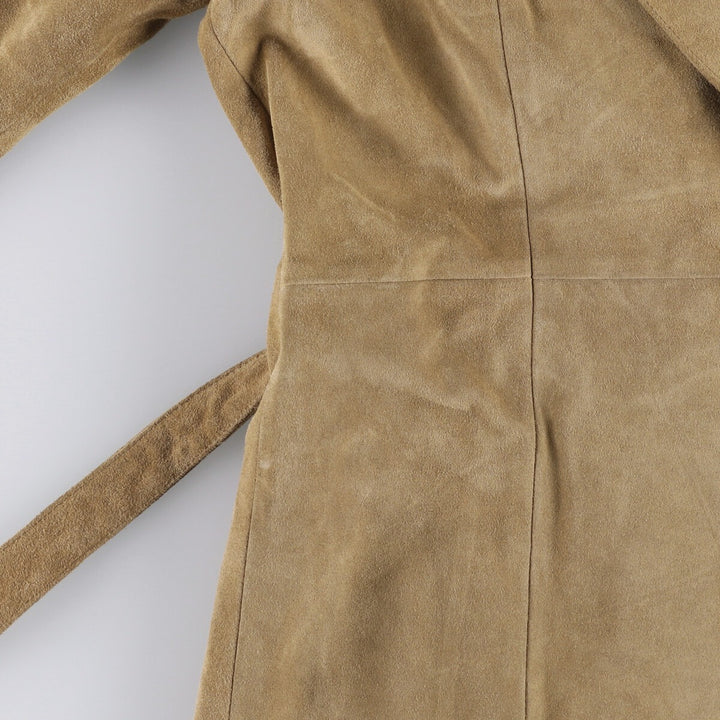 2000'S Banana Republic suede leather jacket, women's size M Genuine suede leather Beige type Vintage Second Hand