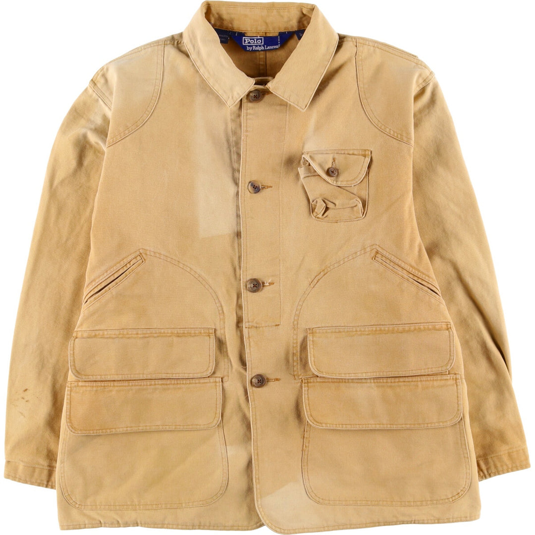 Ralph Lauren POLO by Ralph Lauren hunting jacket, men's size L cotton ocher yellow type Vintage Second Hand