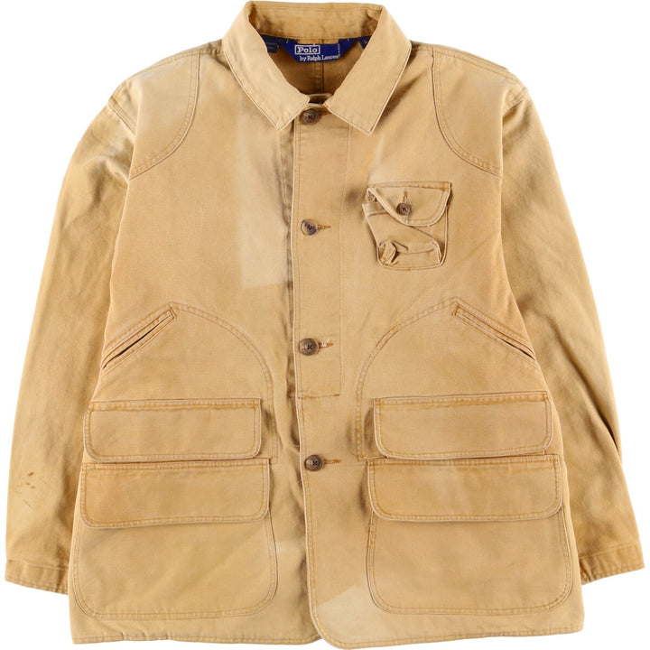 Ralph Lauren POLO by Ralph Lauren hunting jacket, men's size L cotton ocher yellow type Vintage Second Hand