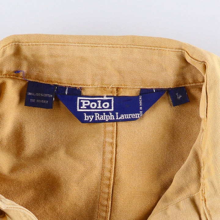 Ralph Lauren POLO by Ralph Lauren hunting jacket, men's size L cotton ocher yellow type Vintage Second Hand
