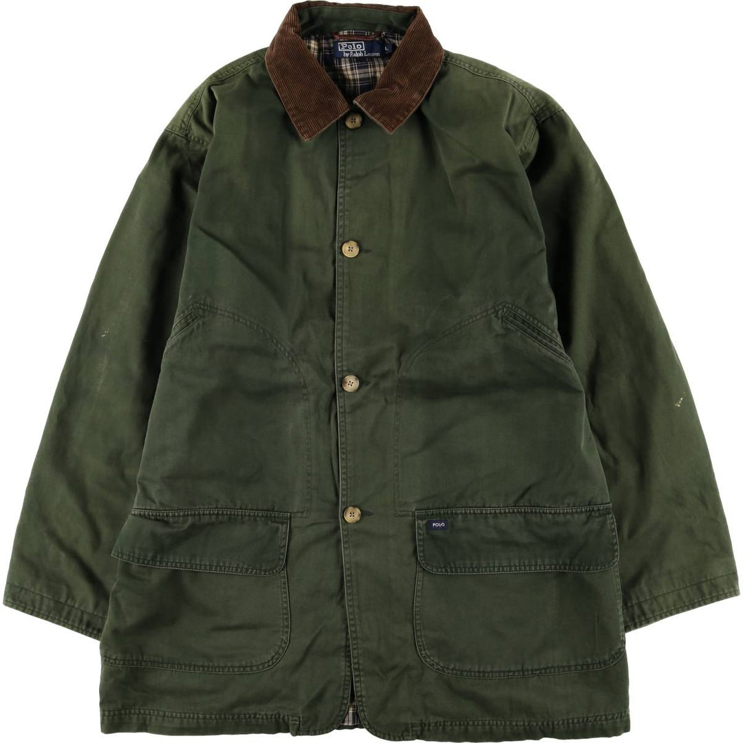 Ralph Lauren POLO by Ralph Lauren hunting jacket, men's size L cotton Green type dark green Vintage Second Hand