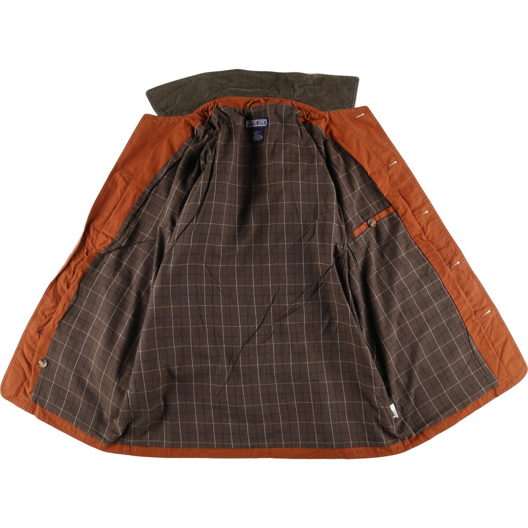Vintage 80s-90'S Land's End hunting jacket, men's size L cotton brown type Vintage Second Hand