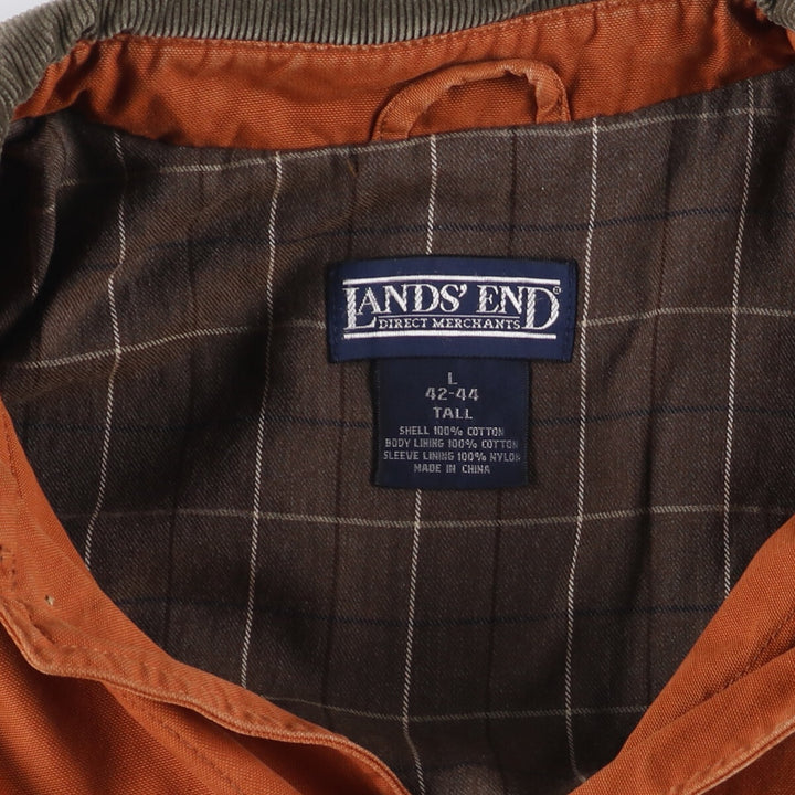 Vintage 80s-90'S Land's End hunting jacket, men's size L cotton brown type Vintage Second Hand