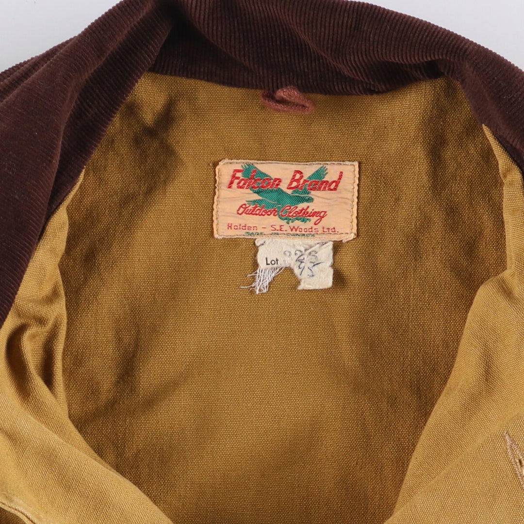 Falcon Brand Hunting Jacket, Made in Canada, Men's Size L unclear ocher yellow type Vintage Second Hand