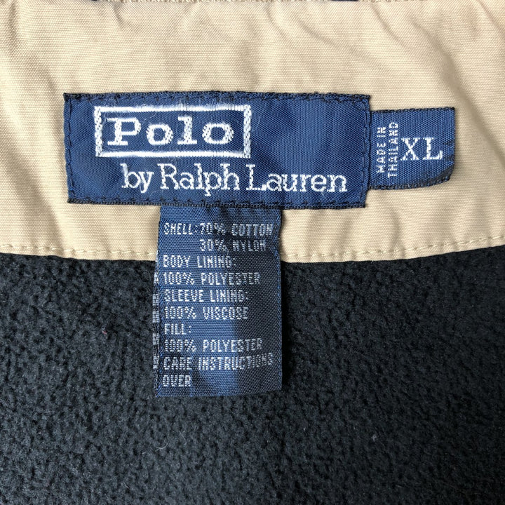 Ralph Lauren POLO by Ralph Lauren padded jacket puffer jacket men's XL size cotton Beige type Vintage Second Hand