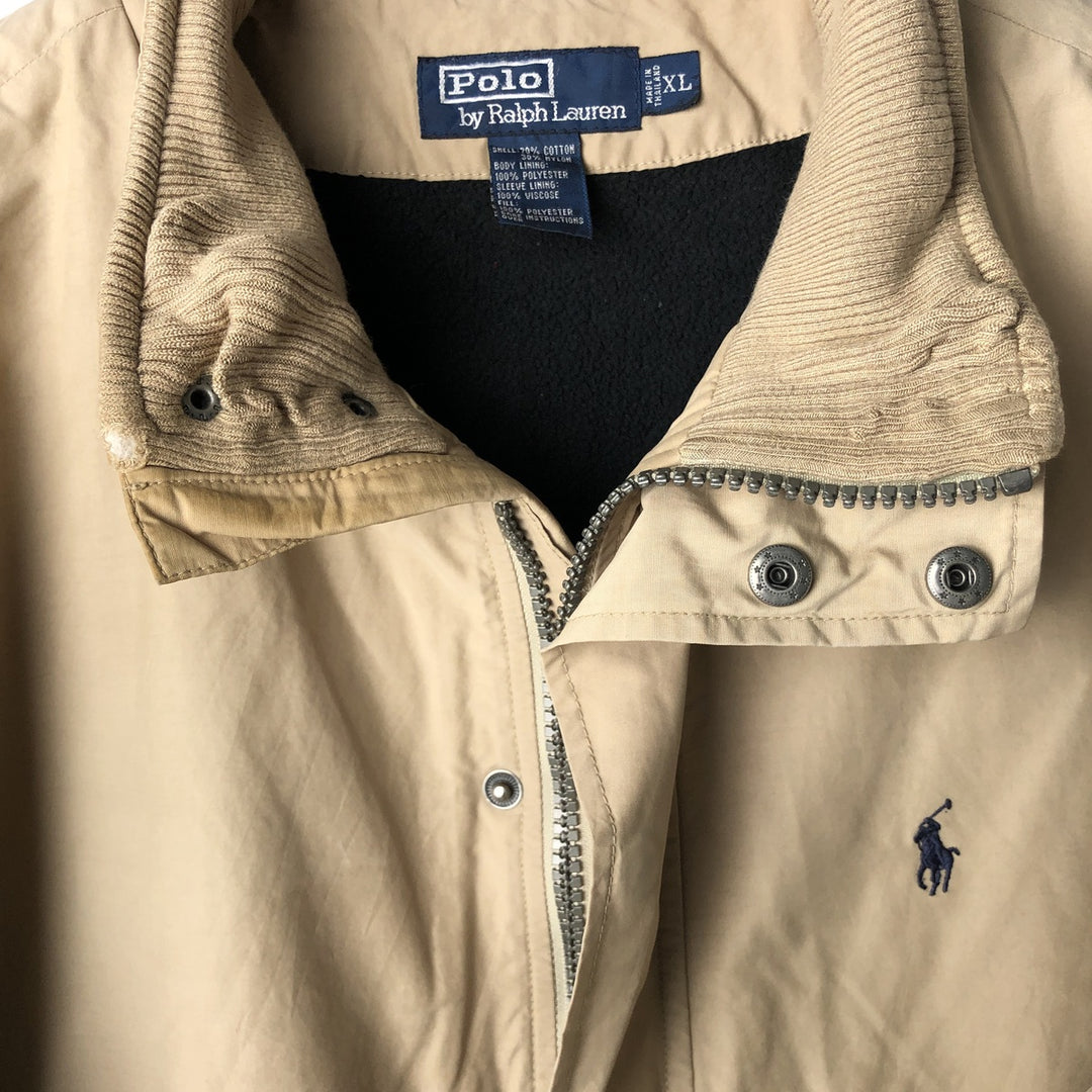 Ralph Lauren POLO by Ralph Lauren padded jacket puffer jacket men's XL size cotton Beige type Vintage Second Hand