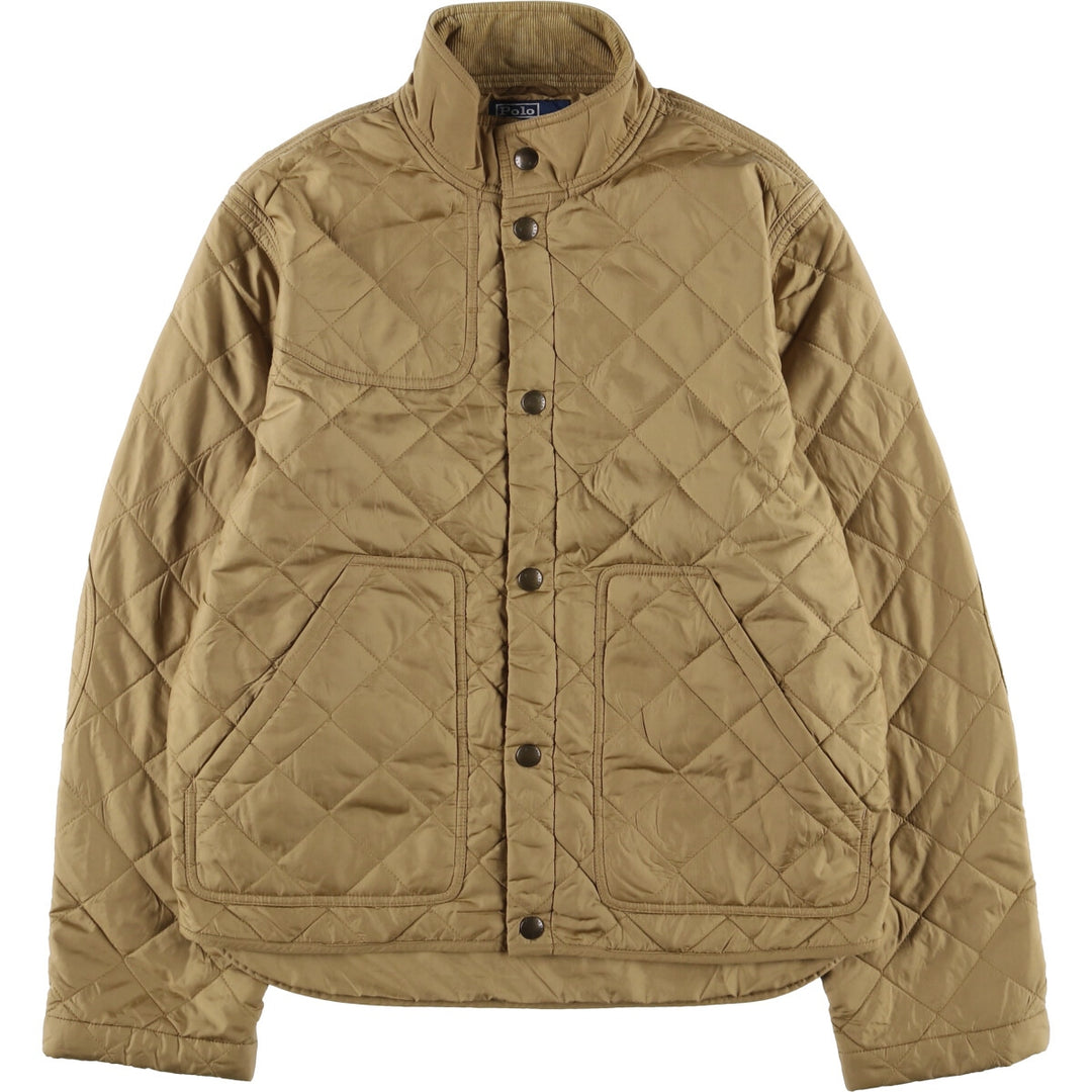 Ralph Lauren POLO by Ralph Lauren Quilted Puffer Jacket, Men's Size Medium polyester Beige type Vintage Second Hand