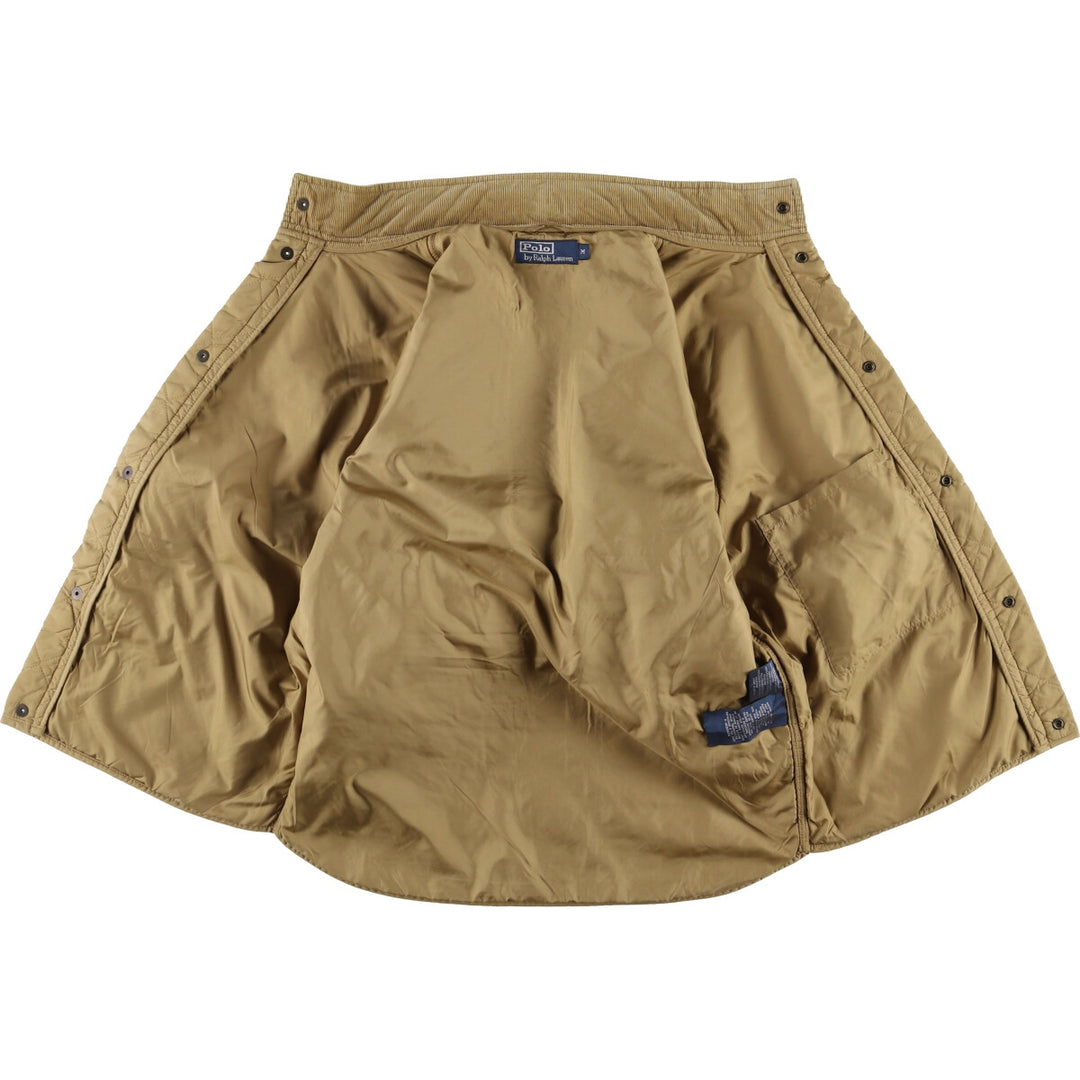 Ralph Lauren POLO by Ralph Lauren Quilted Puffer Jacket, Men's Size Medium polyester Beige type Vintage Second Hand