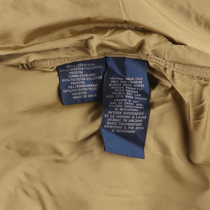 Ralph Lauren POLO by Ralph Lauren Quilted Puffer Jacket, Men's Size Medium polyester Beige type Vintage Second Hand
