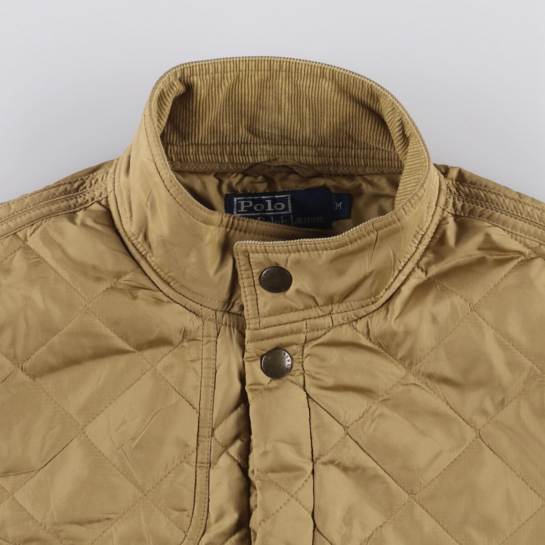 Ralph Lauren POLO by Ralph Lauren Quilted Puffer Jacket, Men's Size Medium polyester Beige type Vintage Second Hand