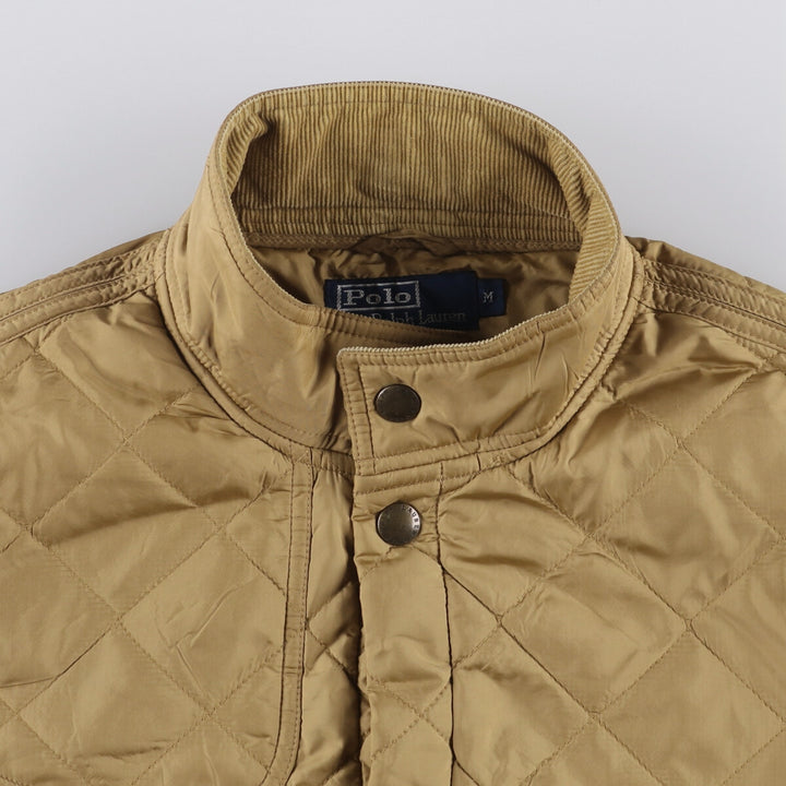 Ralph Lauren POLO by Ralph Lauren Quilted Puffer Jacket, Men's Size Medium polyester Beige type Vintage Second Hand