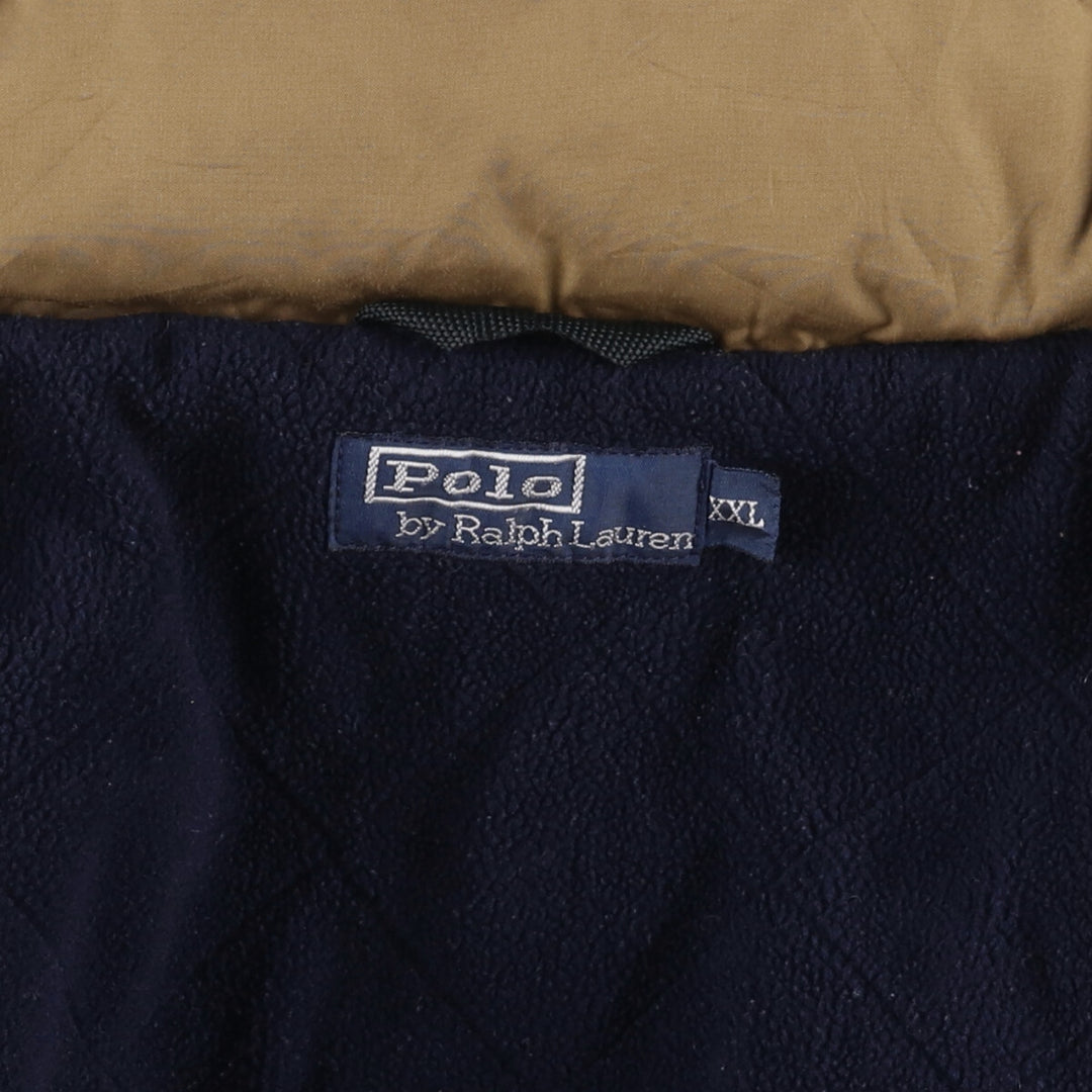Ralph Lauren POLO by Ralph Lauren padded puffer jacket, men's size XXL polyester beige type brown Vintage Second Hand