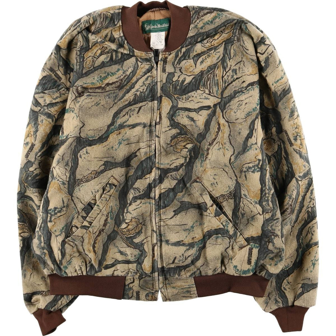 Vintage 90'S GANDER MOUNTAIN all-over print cotton blouson, made in the USA, men's size XL cotton Beige type Vintage Second Hand