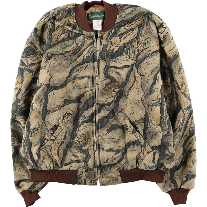 Vintage 90'S GANDER MOUNTAIN all-over print cotton blouson, made in the USA, men's size XL cotton Beige type Vintage Second Hand