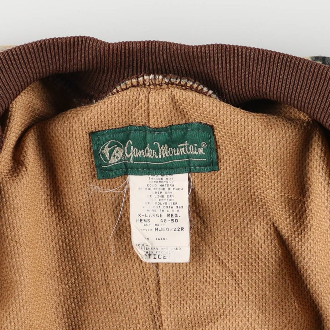 Vintage 90'S GANDER MOUNTAIN all-over print cotton blouson, made in the USA, men's size XL cotton Beige type Vintage Second Hand
