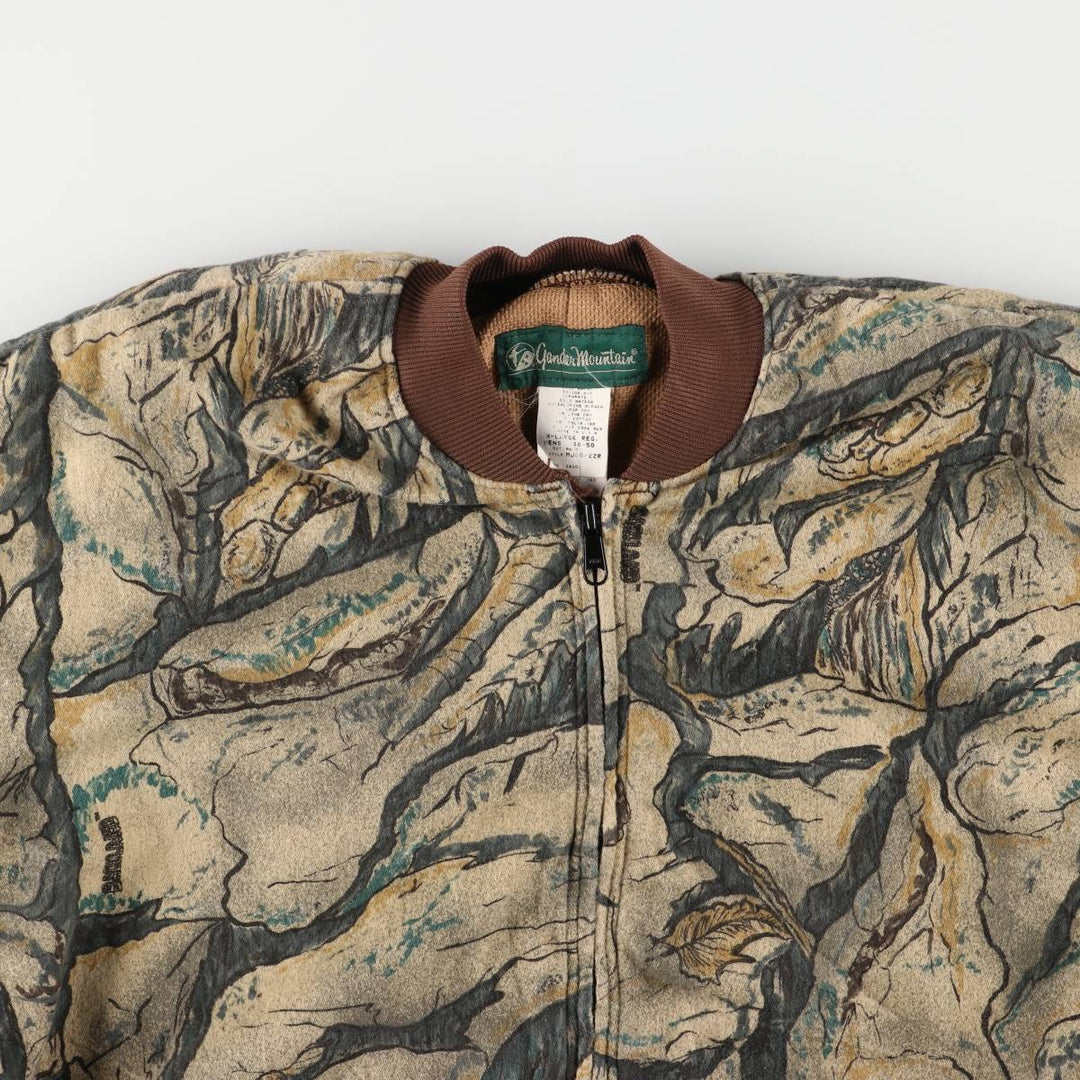 Vintage 90'S GANDER MOUNTAIN all-over print cotton blouson, made in the USA, men's size XL cotton Beige type Vintage Second Hand
