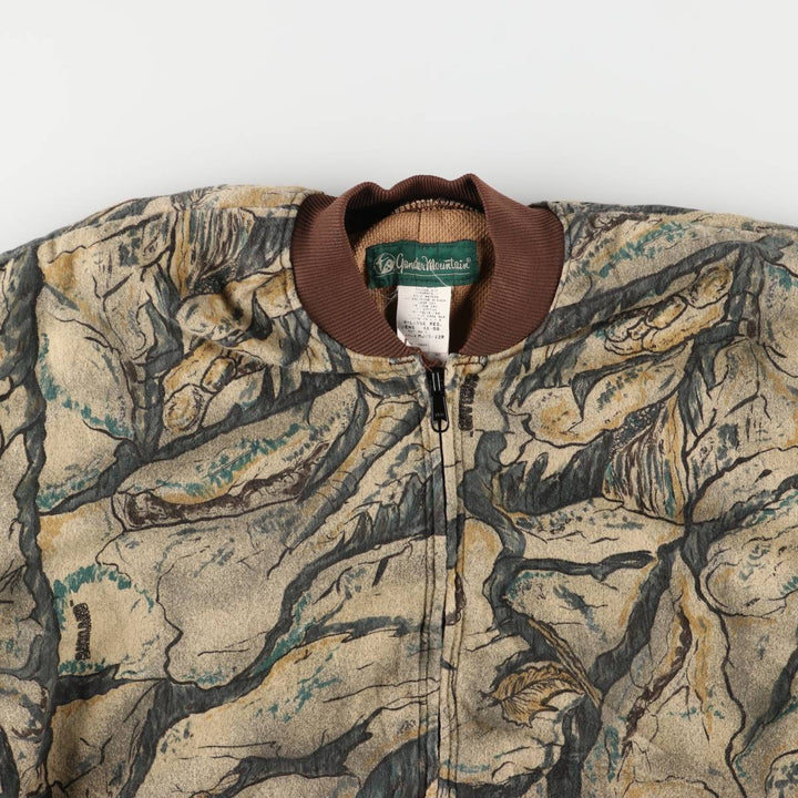 Vintage 90'S GANDER MOUNTAIN all-over print cotton blouson, made in the USA, men's size XL cotton Beige type Vintage Second Hand