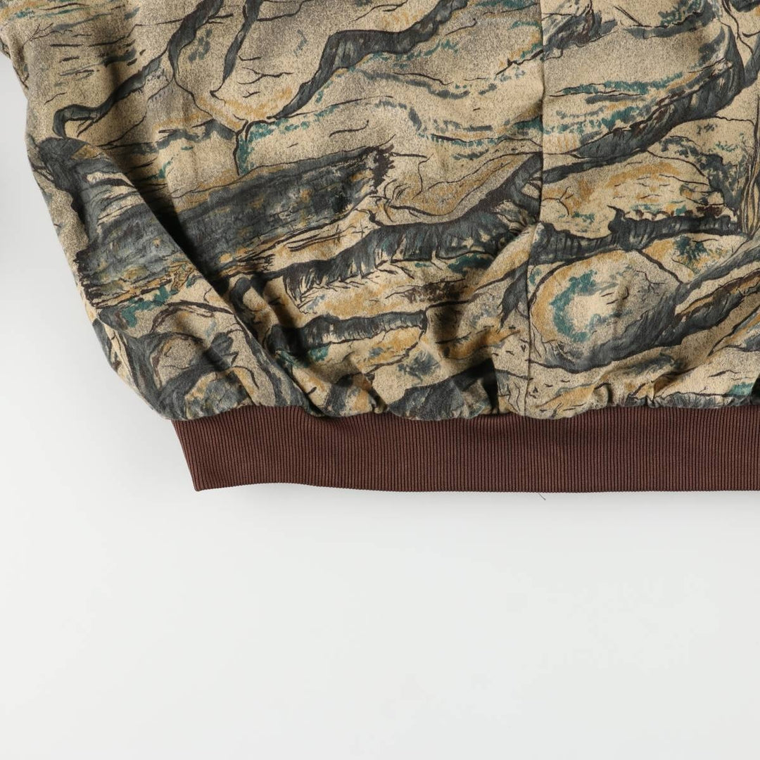 Vintage 90'S GANDER MOUNTAIN all-over print cotton blouson, made in the USA, men's size XL cotton Beige type Vintage Second Hand