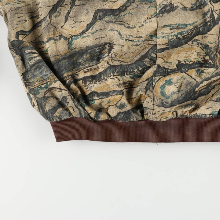 Vintage 90'S GANDER MOUNTAIN all-over print cotton blouson, made in the USA, men's size XL cotton Beige type Vintage Second Hand