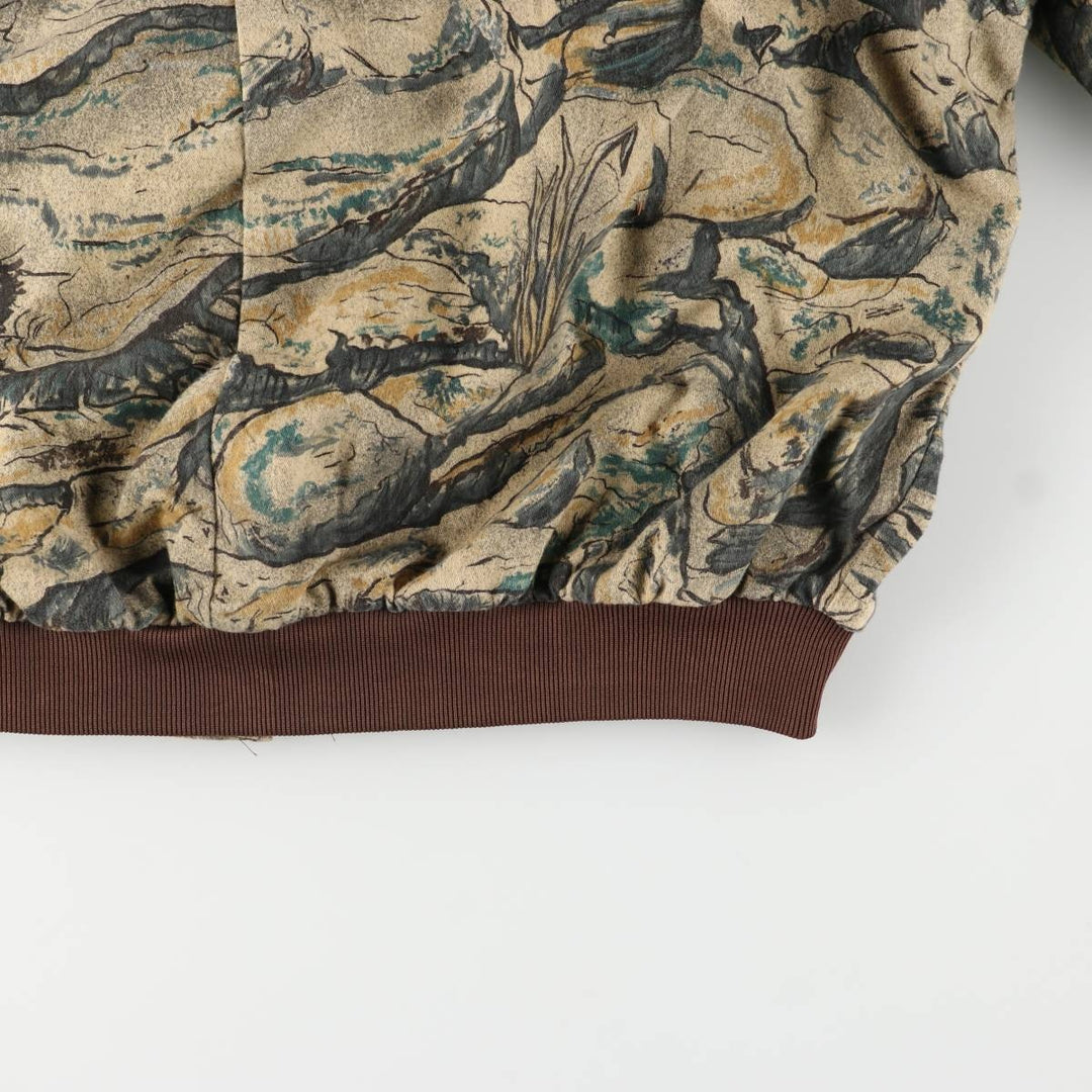 Vintage 90'S GANDER MOUNTAIN all-over print cotton blouson, made in the USA, men's size XL cotton Beige type Vintage Second Hand