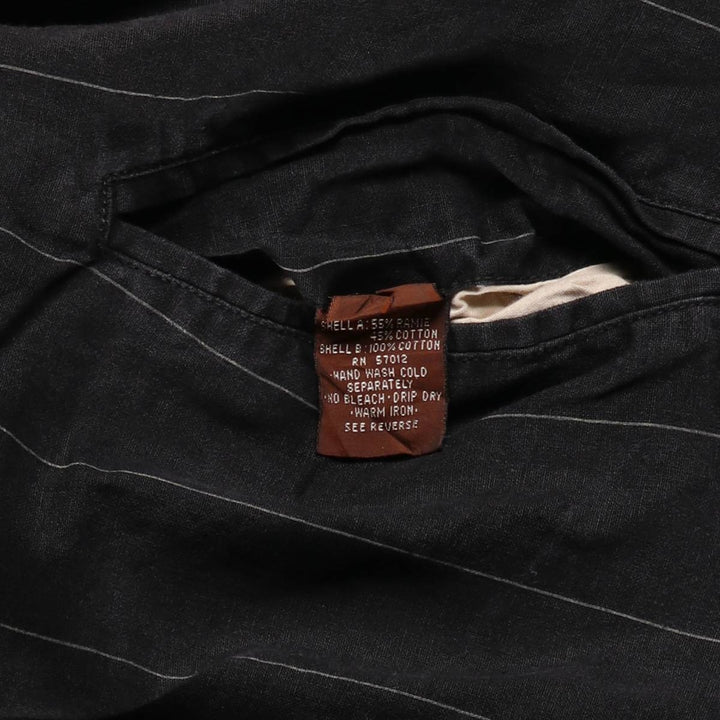 MIRAGE MLB Baltimore Orioles Stars and Stripes Stripe Ramie and Cotton Blouson, Men's, Size XL, Vintage Lamy black type Vintage Second Hand