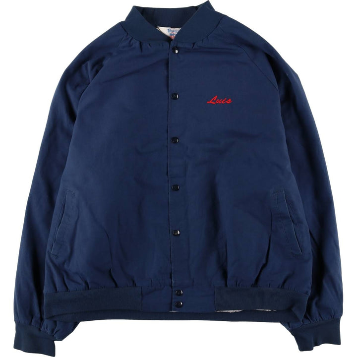 Oversized 80s-90'S WESTARK Blouson, Made in USA, Men's XXXL, Vintage polyester navy blue type Vintage Second Hand