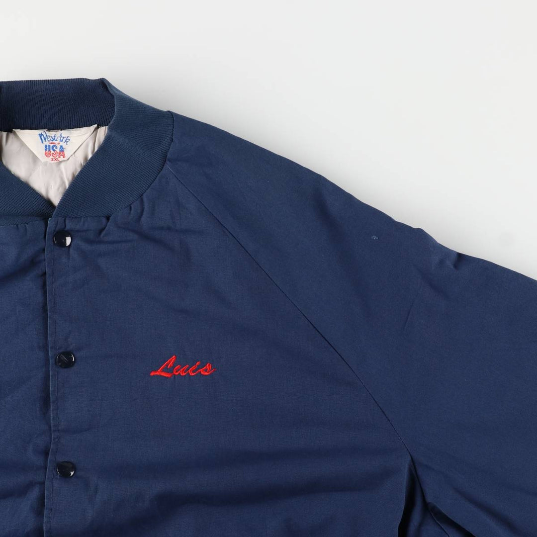 Oversized 80s-90'S WESTARK Blouson, Made in USA, Men's XXXL, Vintage polyester navy blue type Vintage Second Hand